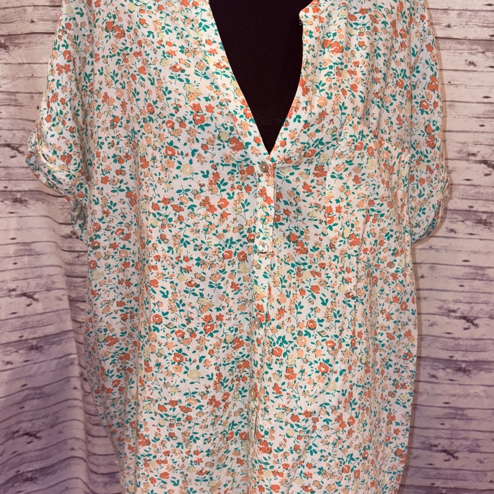 Lucky Brand Multicolor Floral Top